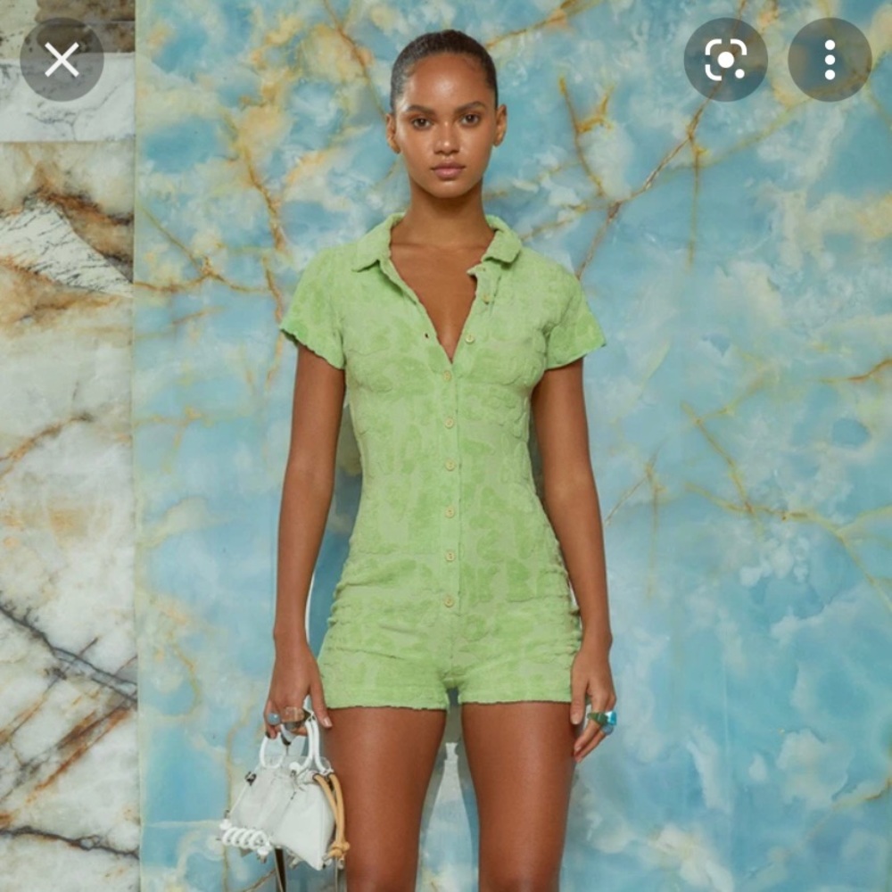 Jaded London Green Playsuit